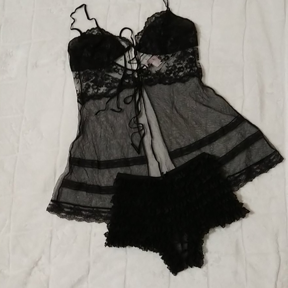 Victoria's Secret Other - Victoria's Secret Babydoll with Ruffle undies